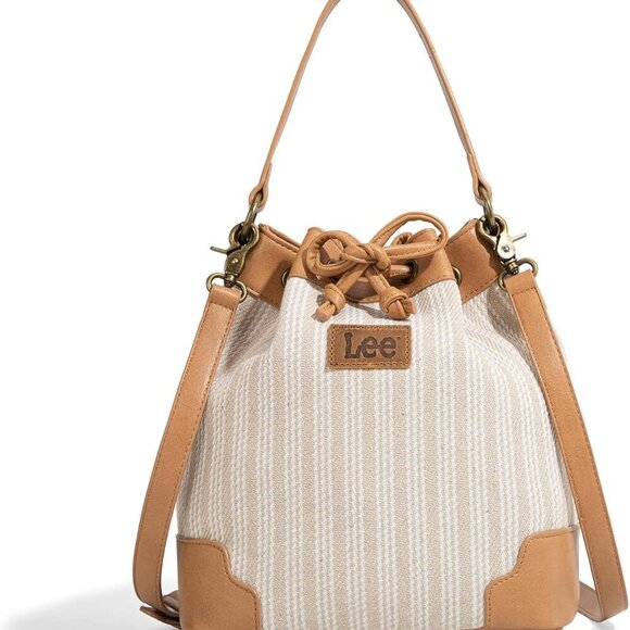 X Lee Bucket Bag for Women Drawstring Hobo Crossbody Bag with Detachable Straps - Picture 1 of 7